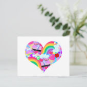 Epic Eighties Explosion Heart Briefkaart (Staand voorkant)