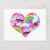 Epic Eighties Explosion Heart Briefkaart (Voorkant)