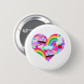 Epic Eighties Explosion Heart Ronde Button 5,7 Cm (Voorkant /achterkant)