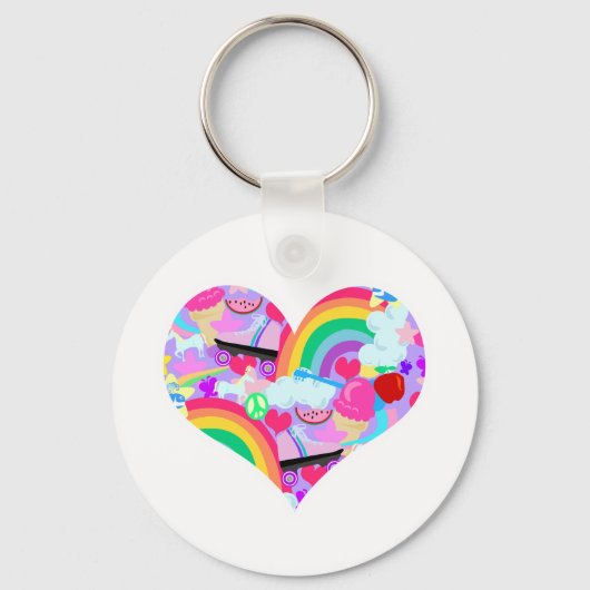 Epic Eighties Explosion Heart Sleutelhanger (Voorkant)