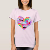 Epic Eighties Explosion Heart T-Shirt (Voorkant)