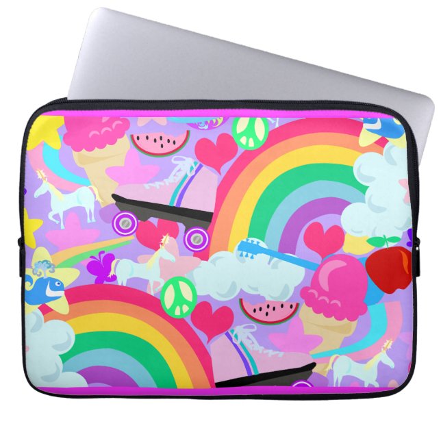 Epic Eighties Explosion Laptop Sleeve (Voorkant)