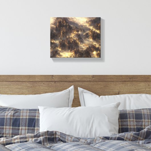 Epic eldin ring film landschap canvas afdruk (Insitu (Slaapkamer))