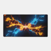 Epic Elemental Fire Ice Energy Clash Gamer Bureaumat (Voorkant)