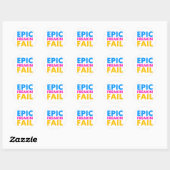 Epic Fail Ronde Sticker (Vel)