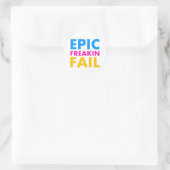 Epic Fail Ronde Sticker (Tas)