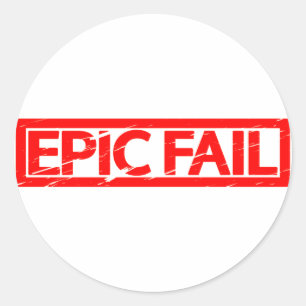 Epic Fail Stamp Ronde Sticker