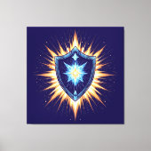Epic Fantasy Shield with Radiant Energy Burst – Ma Canvas Afdruk (Voorkant)