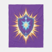 Epic Fantasy Shield with Radiant Energy Burst – Ma Fleece Deken (Voorkant)