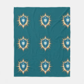 Epic Fantasy Shield with Radiant Energy Burst – Ma Fleece Deken (Voorkant)