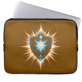 Epic Fantasy Shield with Radiant Energy Burst – Ma Laptop Sleeve