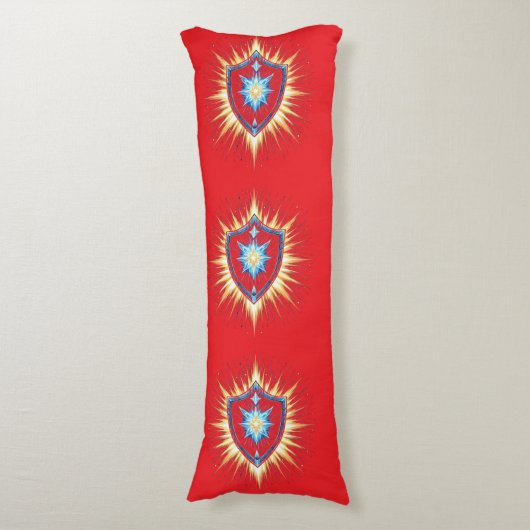 Epic Fantasy Shield with Radiant Energy Burst – Ma Lichaamskussen (Voorkant Verticaal)