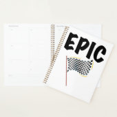Epic Finish Line Checkered Racing Flag Planner (Display)