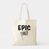 Epic Finish Line Checkered Racing Flag Tote Bag (Achterkant)
