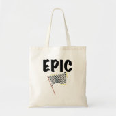 Epic Finish Line Checkered Racing Flag Tote Bag (Voorkant)