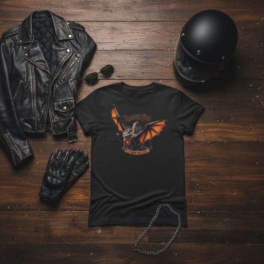 Epic Fire Dragon "Rise From The Ashes" Fantasy T-shirt
