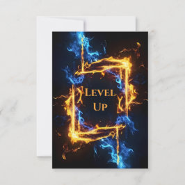 Epic Fire Portal Gaming Birthday Party Event Bedankkaart