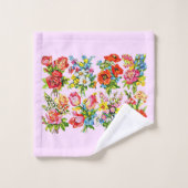 epic floral flower collectie print bad handdoek (Wasdoekje)
