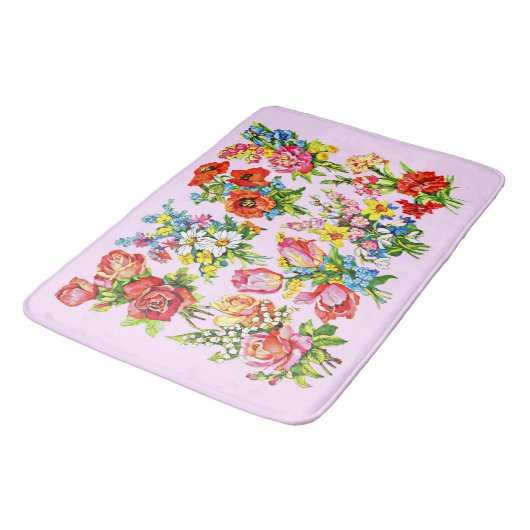 epic floral flower collectie print badmat (Gekanteld)