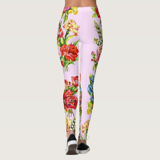 epic floral flower collectie print leggings (Achterkant)