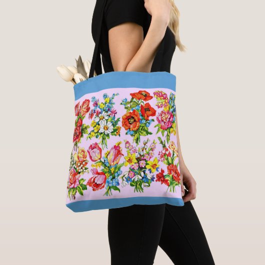 epic floral flower collectie print tote bag (Dichtbij)