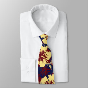 Epic Floral Hibiscus Hawaiian, dubbelzijdig bedruk Stropdas