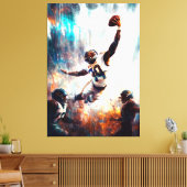 Epic Football Catch - Dynamic Sports Art Gridiron Canvas Afdruk (Insitu (Woonkamer))