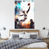 Epic Football Catch - Dynamic Sports Art Gridiron Canvas Afdruk (Insitu (Slaapkamer))