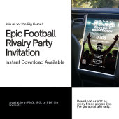Epic Football rivaliteit Party Invitation Kaart