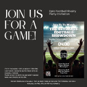 Epic Football rivaliteit Party Invitation Kaart