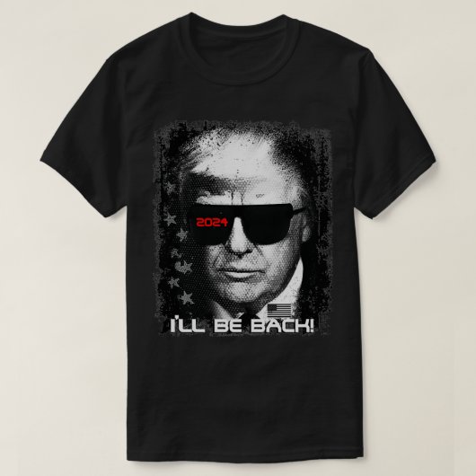 Epic Funny Trump 2024 Zonnebrillen Ik ben terug T-shirt (Design voorkant)
