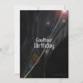 Epic Galactic Geeky Birthday Invitations Kaart (Achterkant)