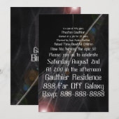 Epic Galactic Geeky Birthday Invitations Kaart (Voorkant / Achterkant)