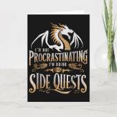 Epic Gamer Fantasy Adventure Apparel Doing Side Qu Kaart (Voorkant)