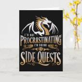 Epic Gamer Fantasy Adventure Apparel Doing Side Qu Kaart (Gele Bloem)