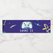 Epic Gamer Happy 11 Birthday Critical Hit! Waterfles Etiket (Enkel label)