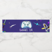 Epic Gamer Happy 14 Birthday Critical Hit! Waterfles Etiket (Enkel label)