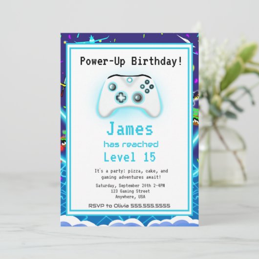 Epic Gamer Happy 15 Verjaardag Nodig Kritische Hit Kaart (Staand voorkant)