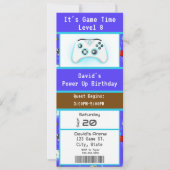Epic Gamer Happy 8th Birthday Ticket Uitnodiging (Voorkant)