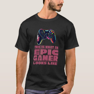 Epic Gamer  Pro Gaming Nerd Geek Netwerk Videospel T-shirt