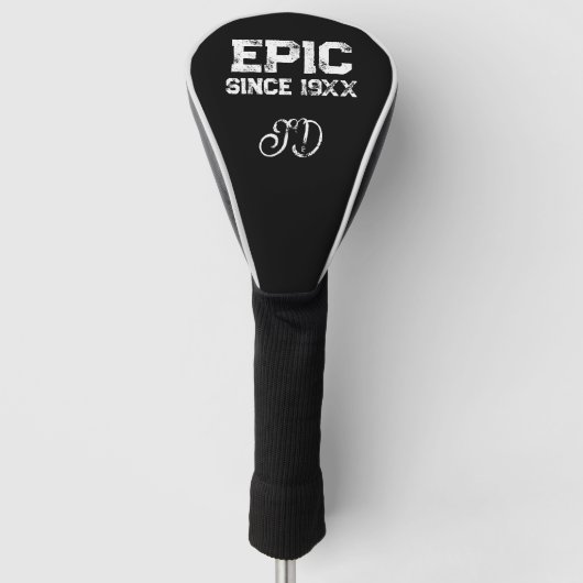 EPIC golf driver cover. Aangepaste sok met initial Golfheadcover (Voorkant)