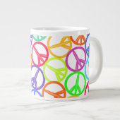Epic Groovy Fun Peace Sign Pattern Grote Koffiekop (Voorkant rechts)
