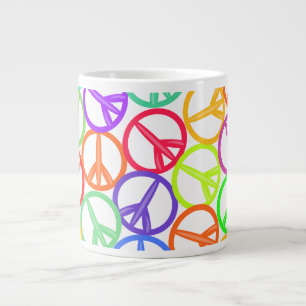 Epic Groovy Fun Peace Sign Pattern Grote Koffiekop