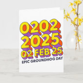 Epic Groundhog Day February 2 2025 Men Women Retro Kaart (Gele Bloem)