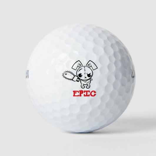 Epic Grumpy Voodoo Bunny Golfballen (Voorkant)