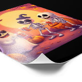 Epic Halloween – Cute Ghosts, Pumpkins & Skeletons Foto Afdruk (Hoek)