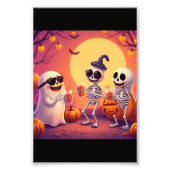 Epic Halloween – Cute Ghosts, Pumpkins & Skeletons Foto Afdruk (Voorkant)