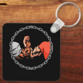 Epic Handshake Swole Bro Handshake Bodybuilding Fi Sleutelhanger (Achterkant)