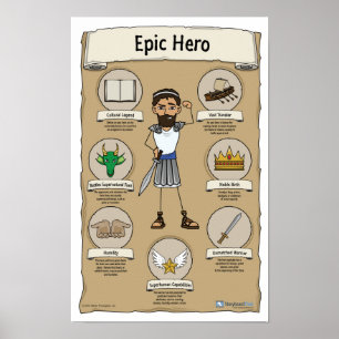 Epic Hero Classroom Poster - Witte achtergrond