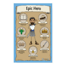 Epic Hero Classroom Posters - BLUE achtergrond